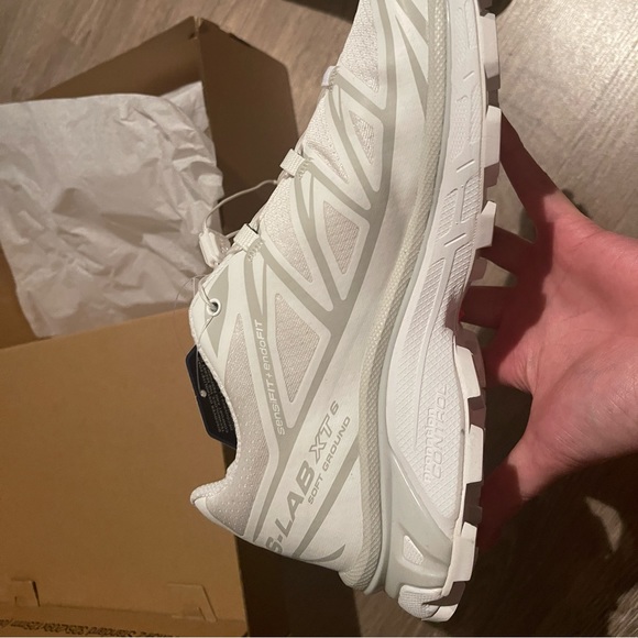 Salomon XT-6 White/Lunar Rock Size 7.5M/8.5W BNIB - Picture 4 of 9